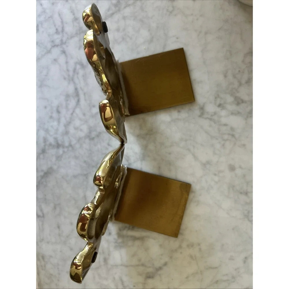 Brass Gold Vintage Eagle Book End Holders- set Of 2
